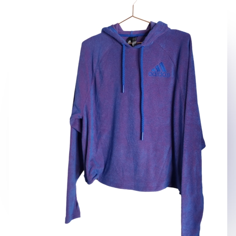 Adidas Aeroredy Purple Blue Long Sleeve Pullover Hooded size M